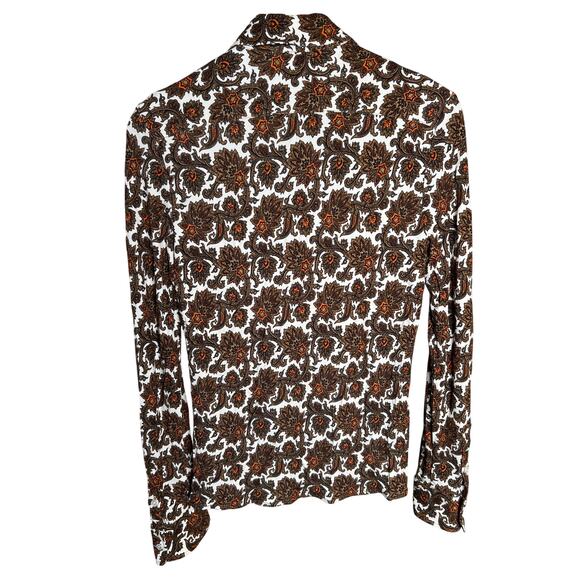 Nili Lotan Small Button Down Tapestry Paisley Boho Chic Shirt - Picture 2 of 7